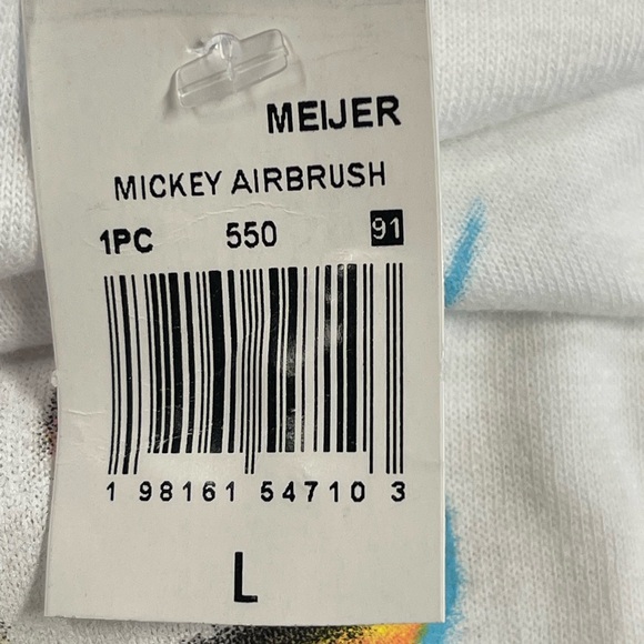 Disney Mickey Mouse Airbrushed Graphic T-Shirt Large NWT - Picture 6 of 6